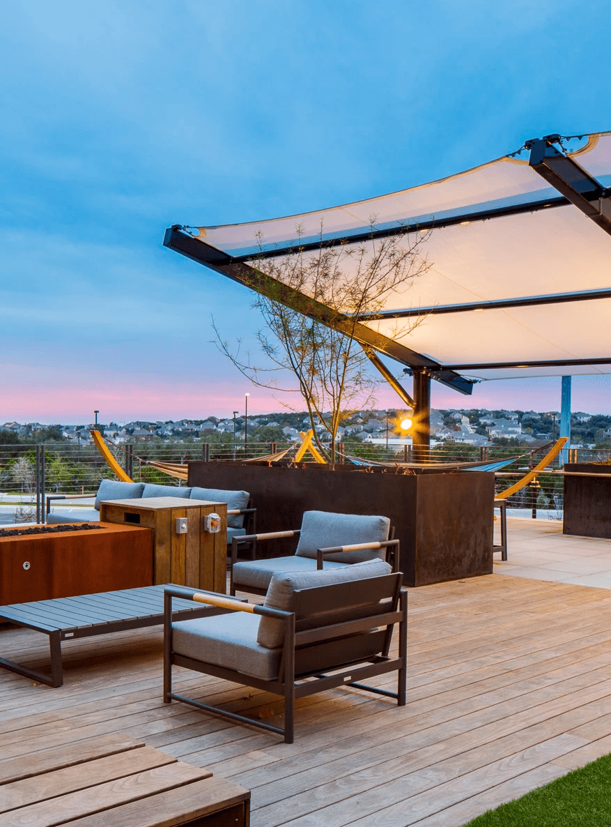 Decking situated on a balcony