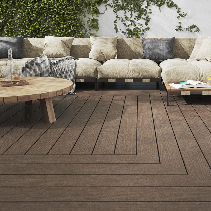 Brown decking landscape