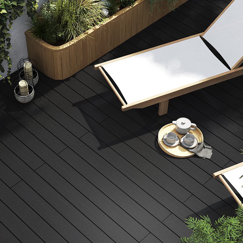 Black decking landscape