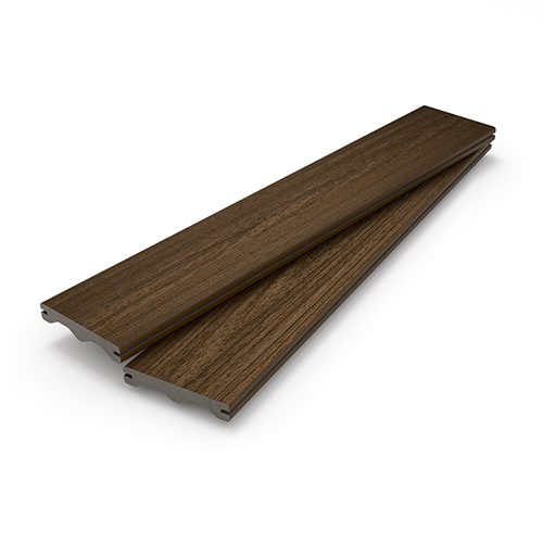 Brown decking boards
