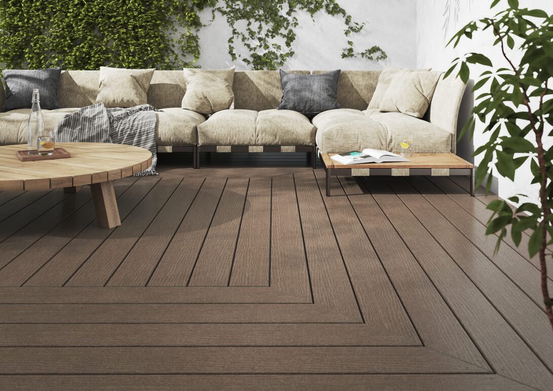 brown composite decking